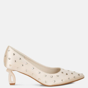 Madhara Heart-Shaped Rhinestones Pumps